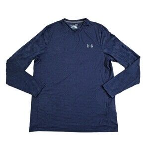Under Armour ColdGear Infrared Men's Small Long Sleeve Tshirt Blue Loose Base